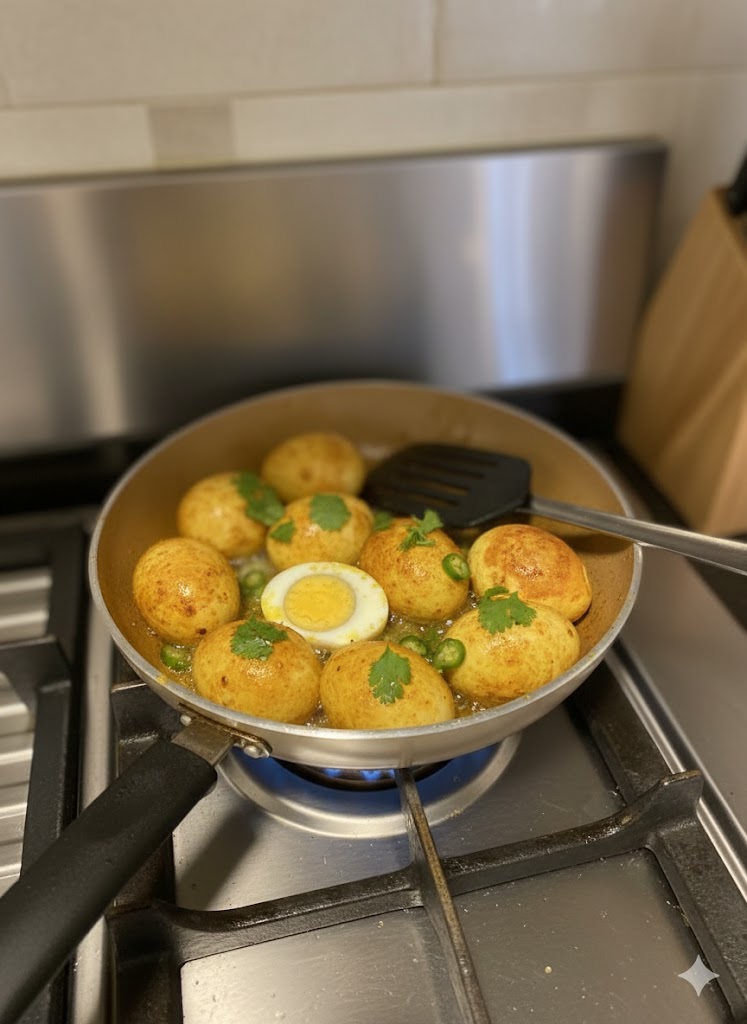 Rustic masala eggs