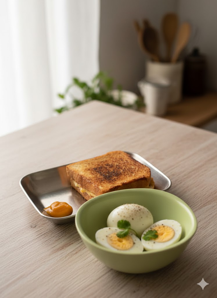 Eggs and toast Breakfast