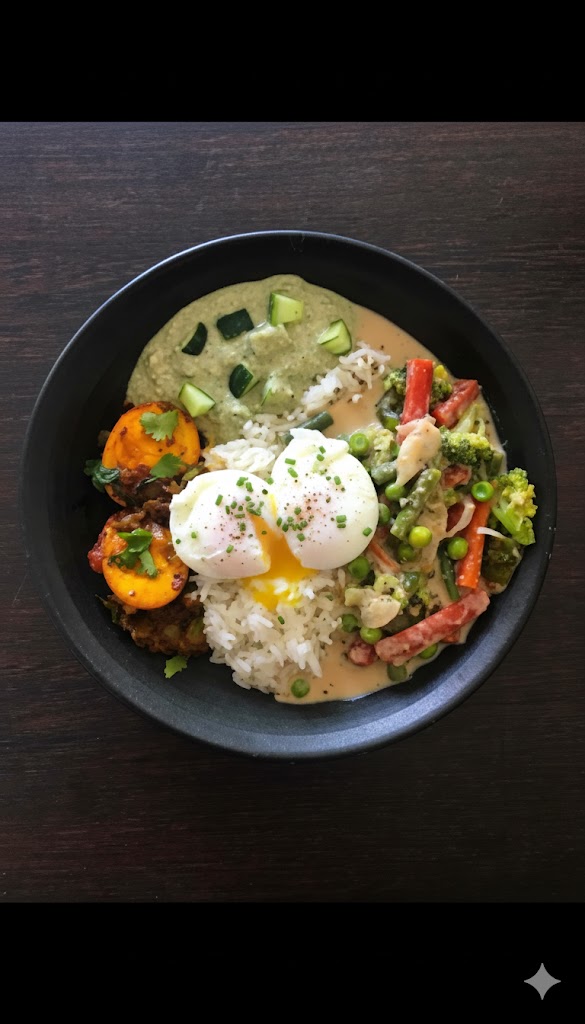 Bangkok egg rice bowl